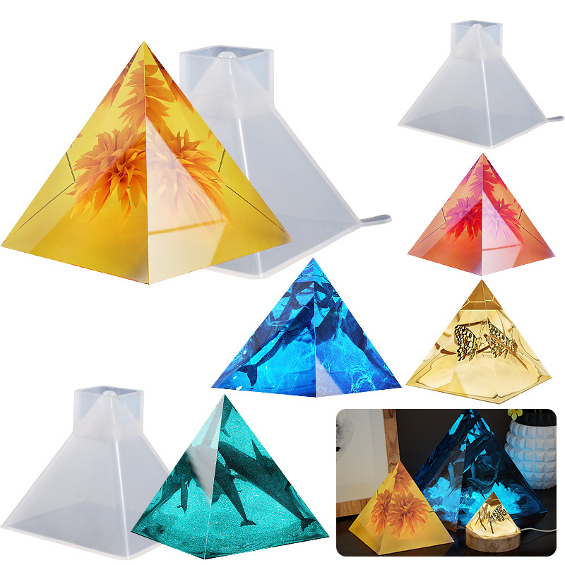 Woodworking Resin - 1pcs Pyramid Silicone Molds DIY Resin