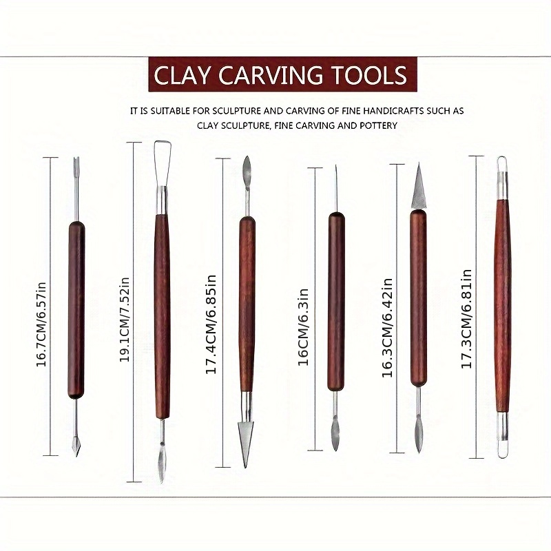 6PCS Sculpting Tool Pottery Wo - огляд і ціна Wood Chisel Set